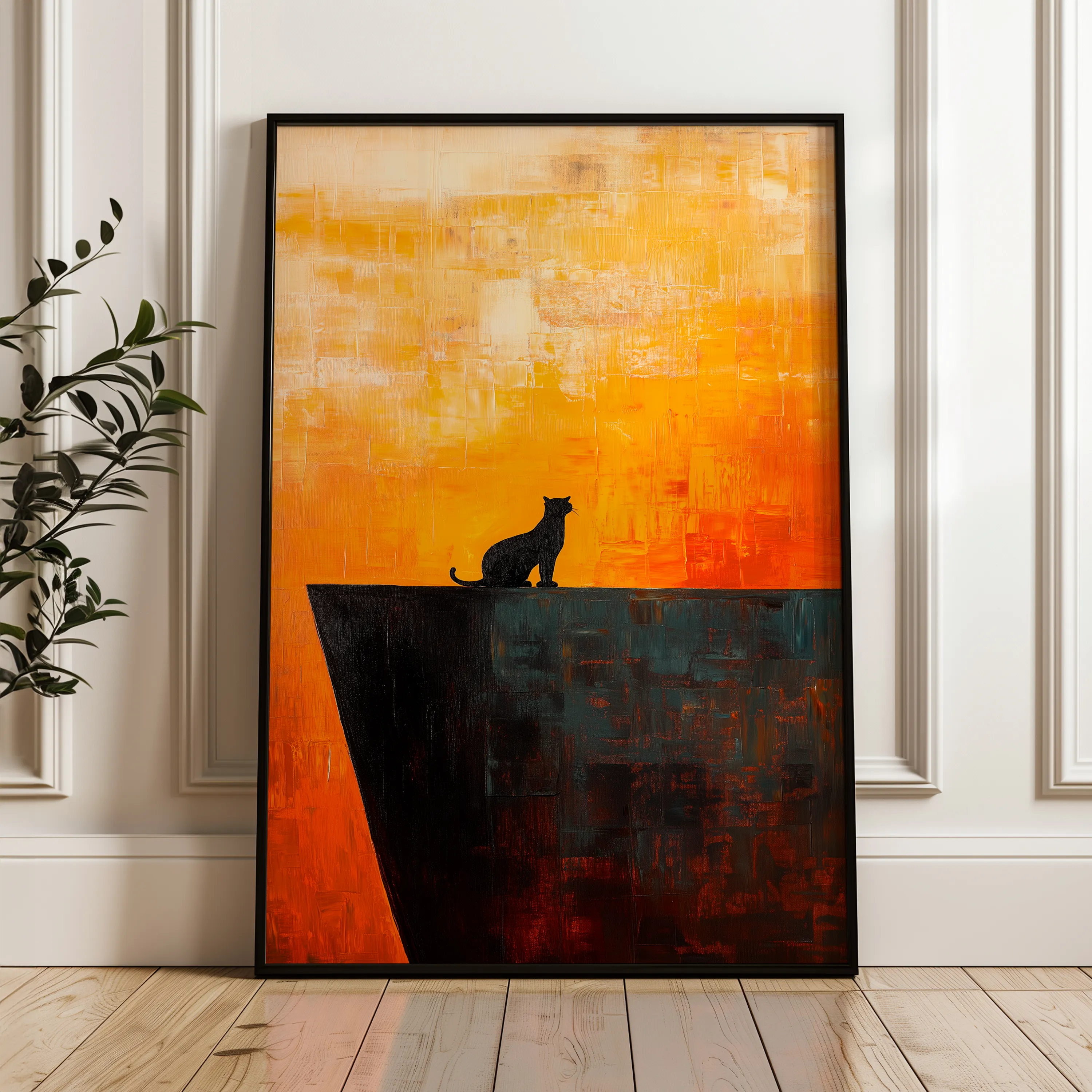 Animals 151 Canvas Art 18" x 24" / 45 x 60 cm / Black