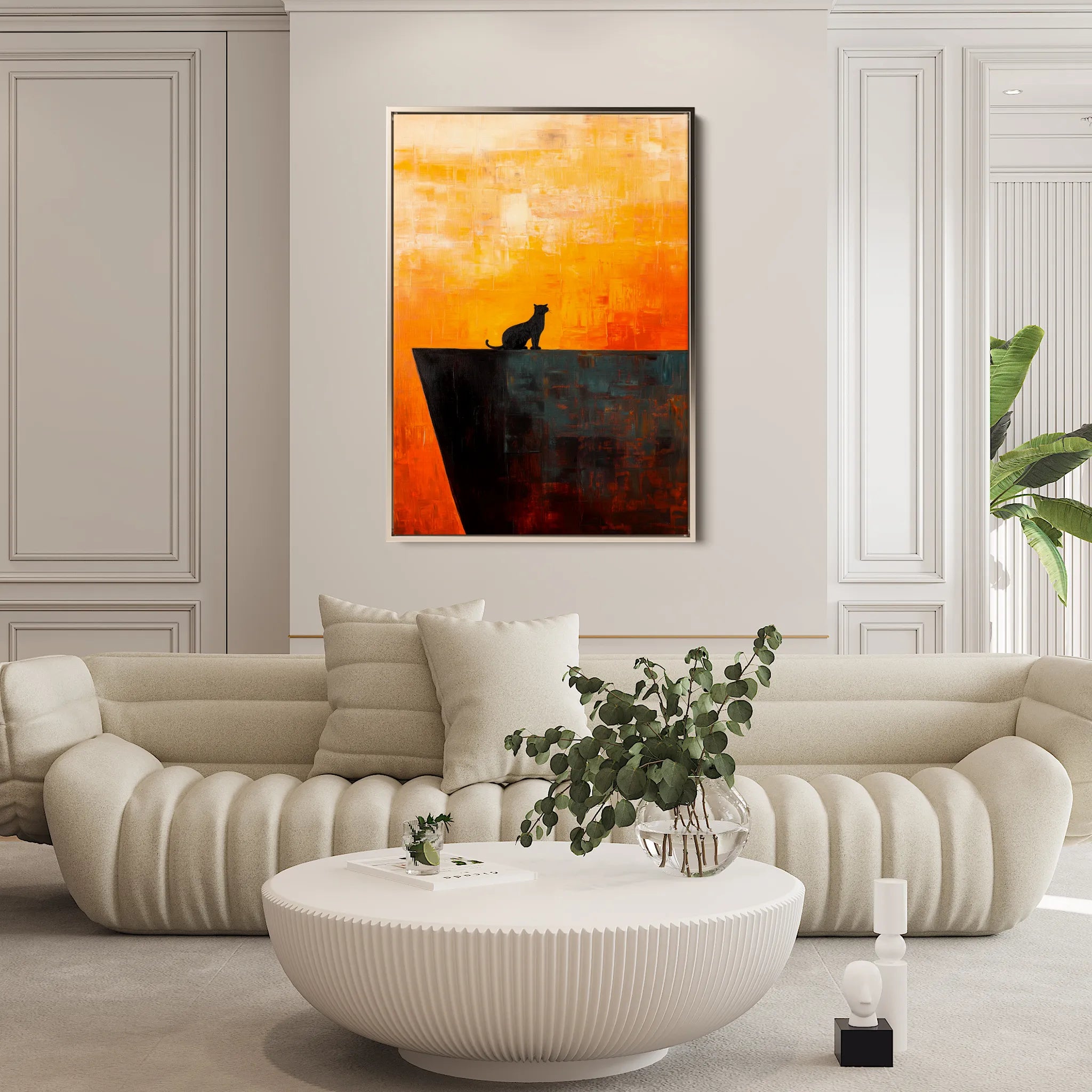 Animals 151 Canvas Art 18" x 24" / 45 x 60 cm / Black