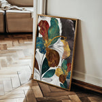 Floral 151 Canvas Art 18" x 24" / 45 x 60 cm / Black