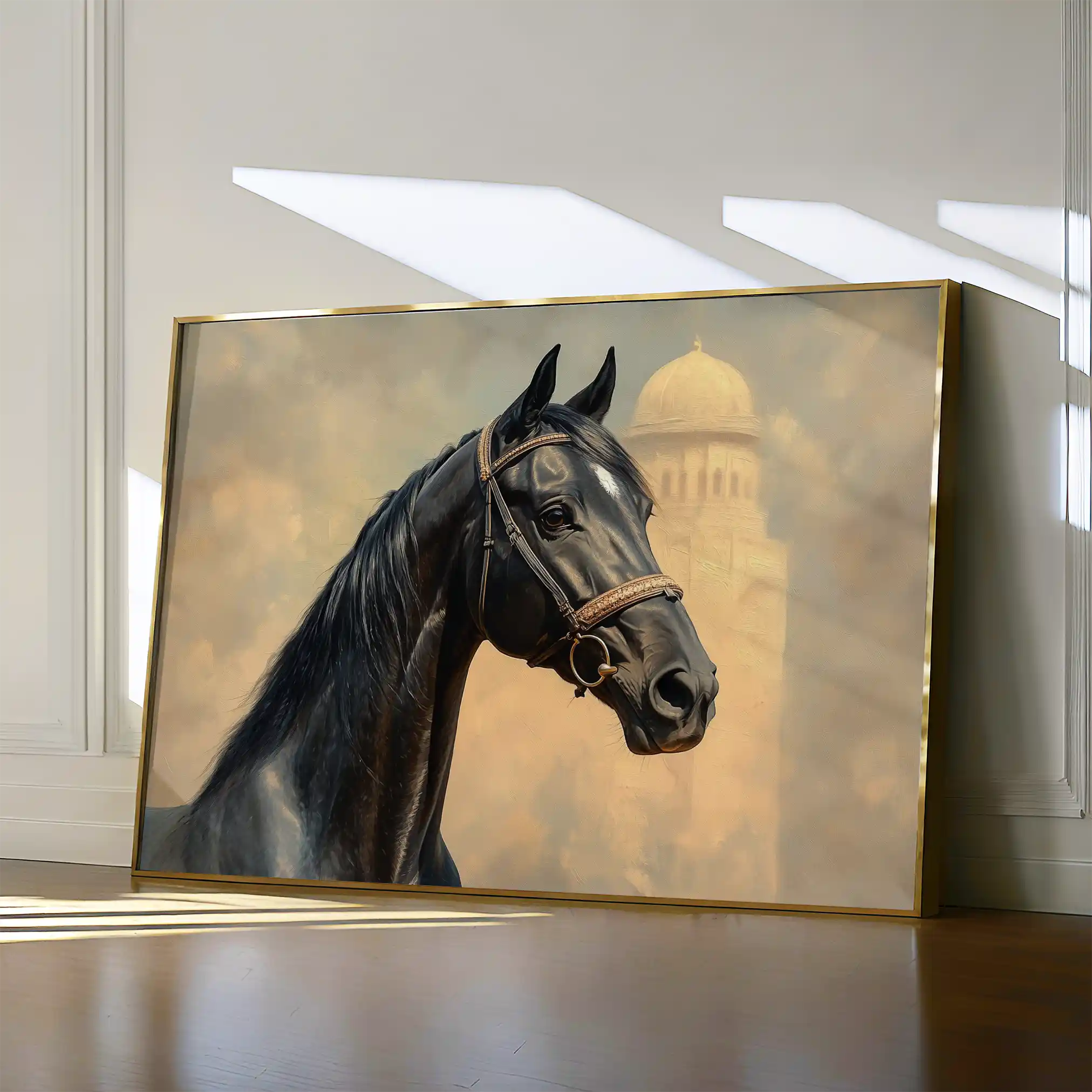 Horses 151 Canvas Art 60 x 40 cm / Black