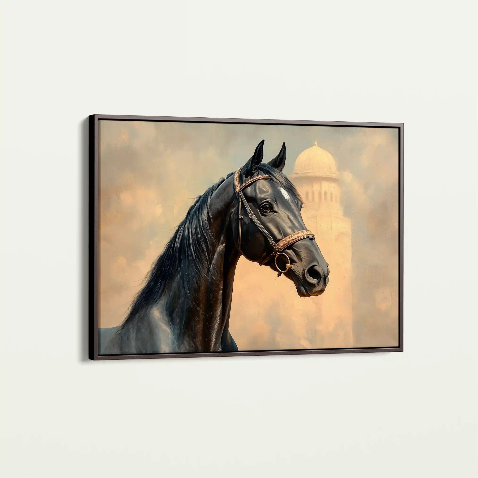 Horses 151 Canvas Art 60 x 40 cm / Black