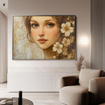Portrait 151 Canvas Art 18" x 24" / 45 x 60 cm / Black
