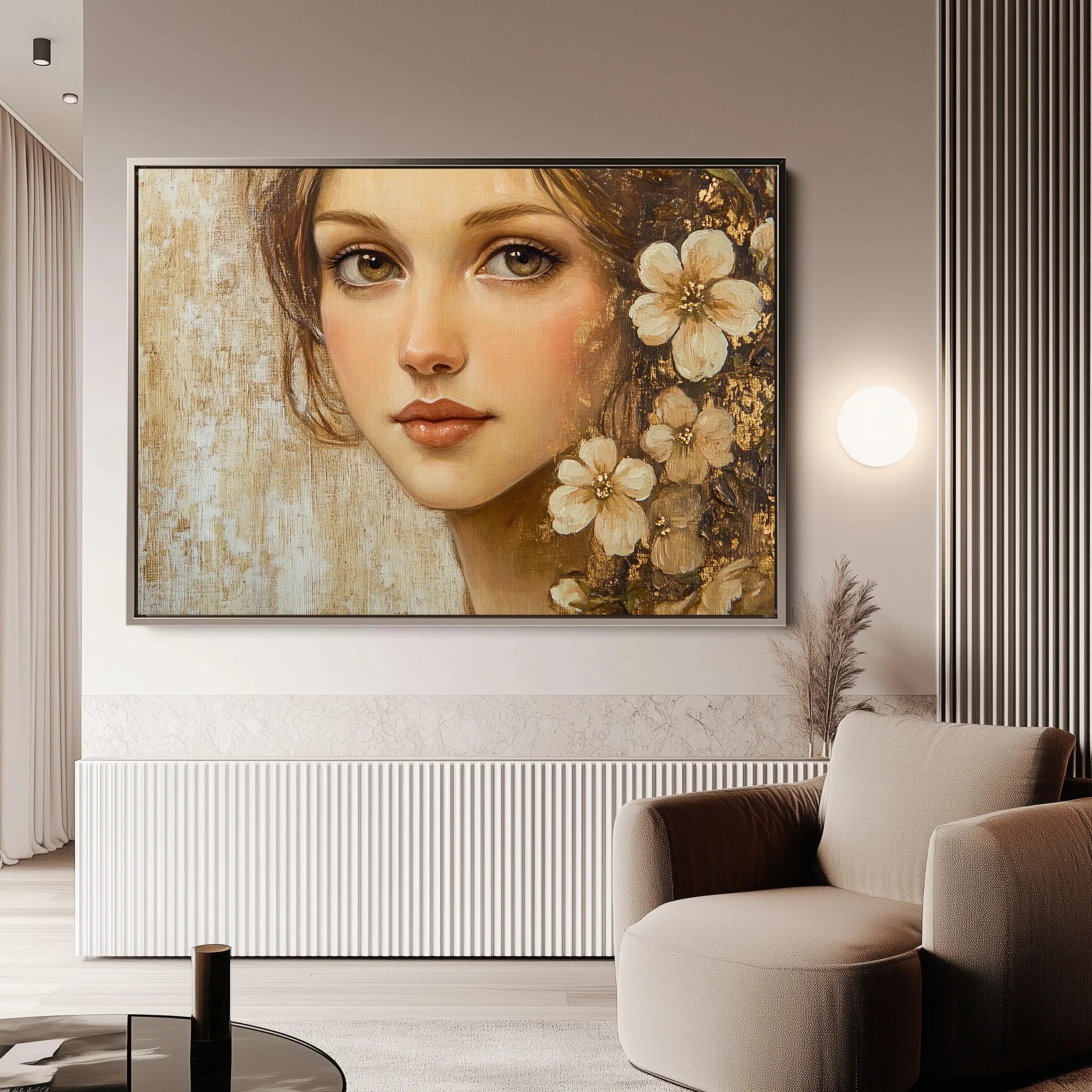 Portrait 151 Canvas Art 18" x 24" / 45 x 60 cm / Black