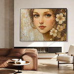 Portrait 151 Canvas Art 18" x 24" / 45 x 60 cm / Black