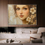 Portrait 151 Canvas Art 18" x 24" / 45 x 60 cm / Black