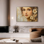 Portrait 151 Canvas Art 18" x 24" / 45 x 60 cm / Black