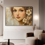 Portrait 151 Canvas Art 60 x 40 cm / Black