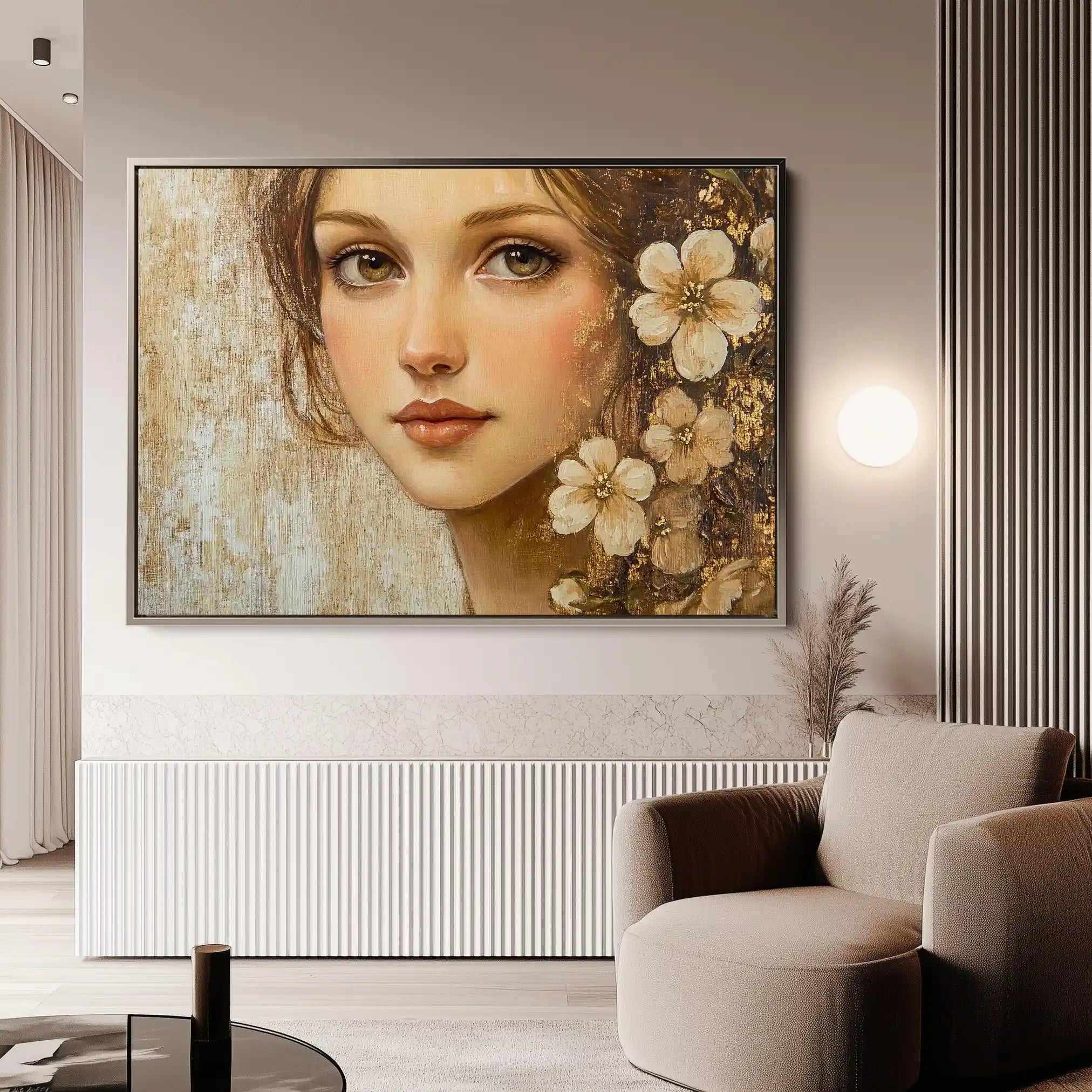 Portrait 151 Canvas Art 60 x 40 cm / Black