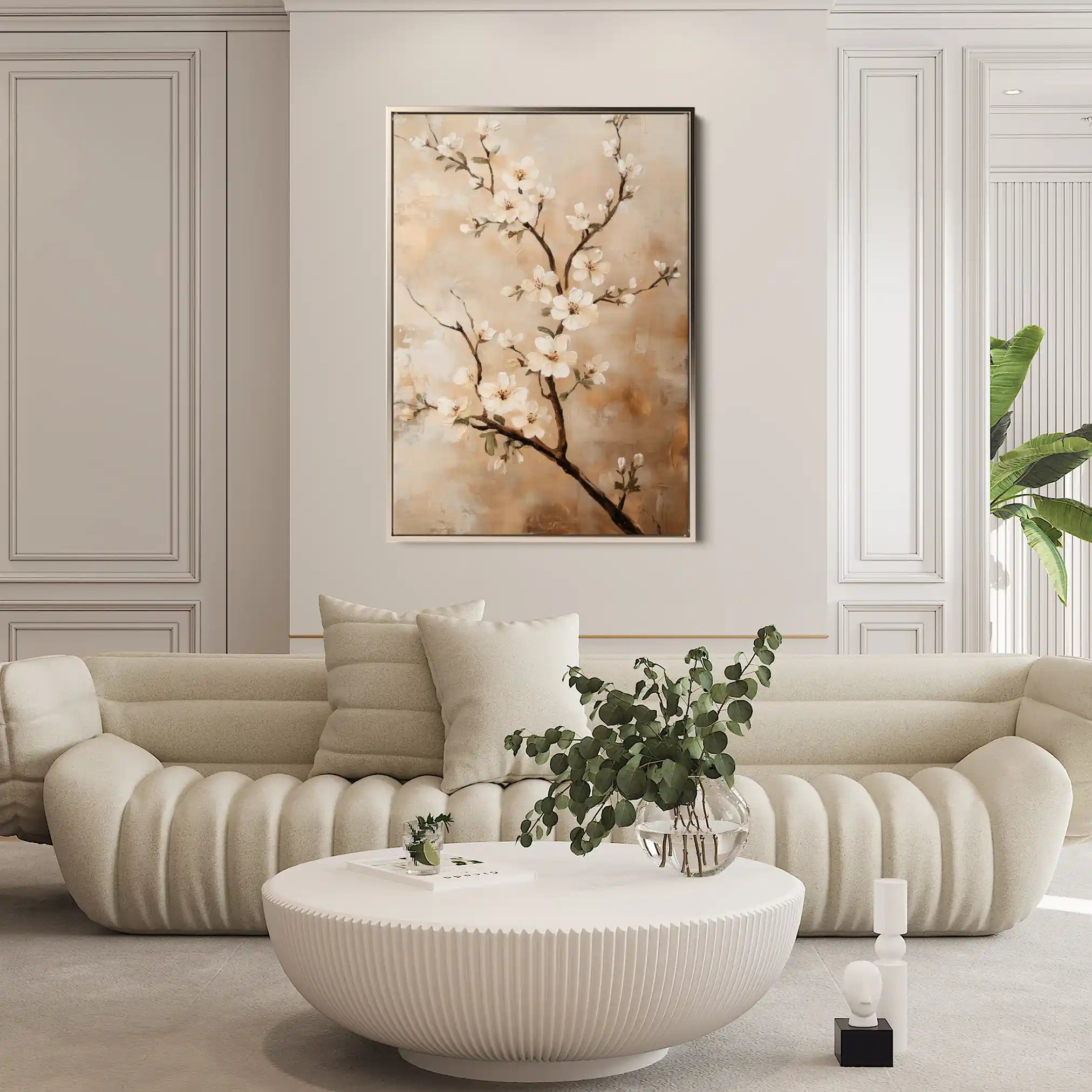 Floral 1513 Canvas Art 60 x 40 cm / Black