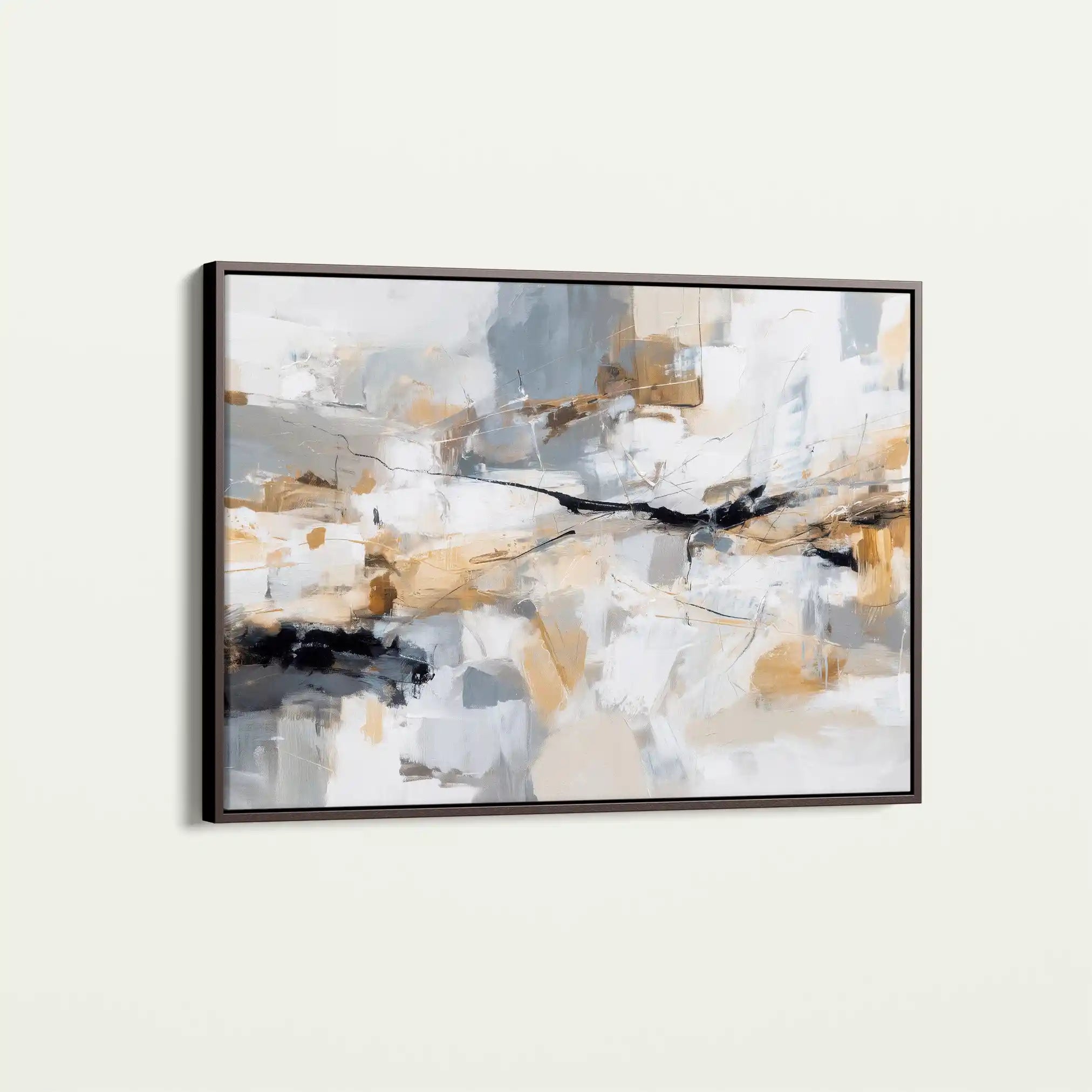 Abstract 1514 Canvas Art 60 x 40 cm / Black