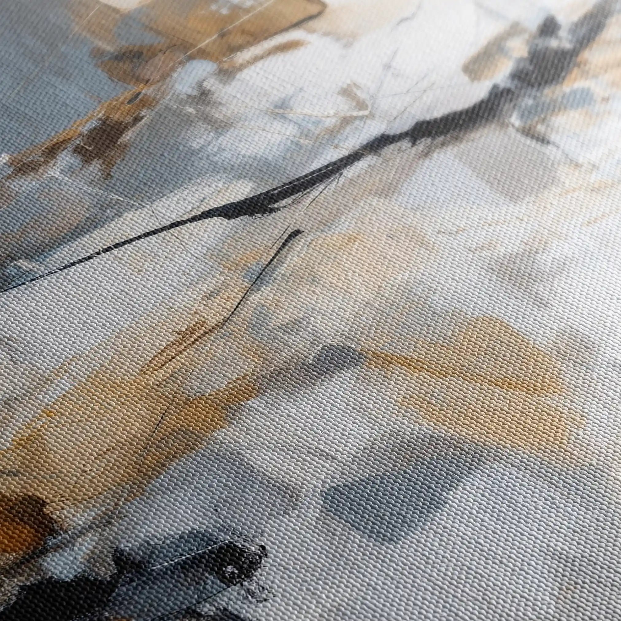 Abstract 1514 Canvas Art 60 x 40 cm / Black