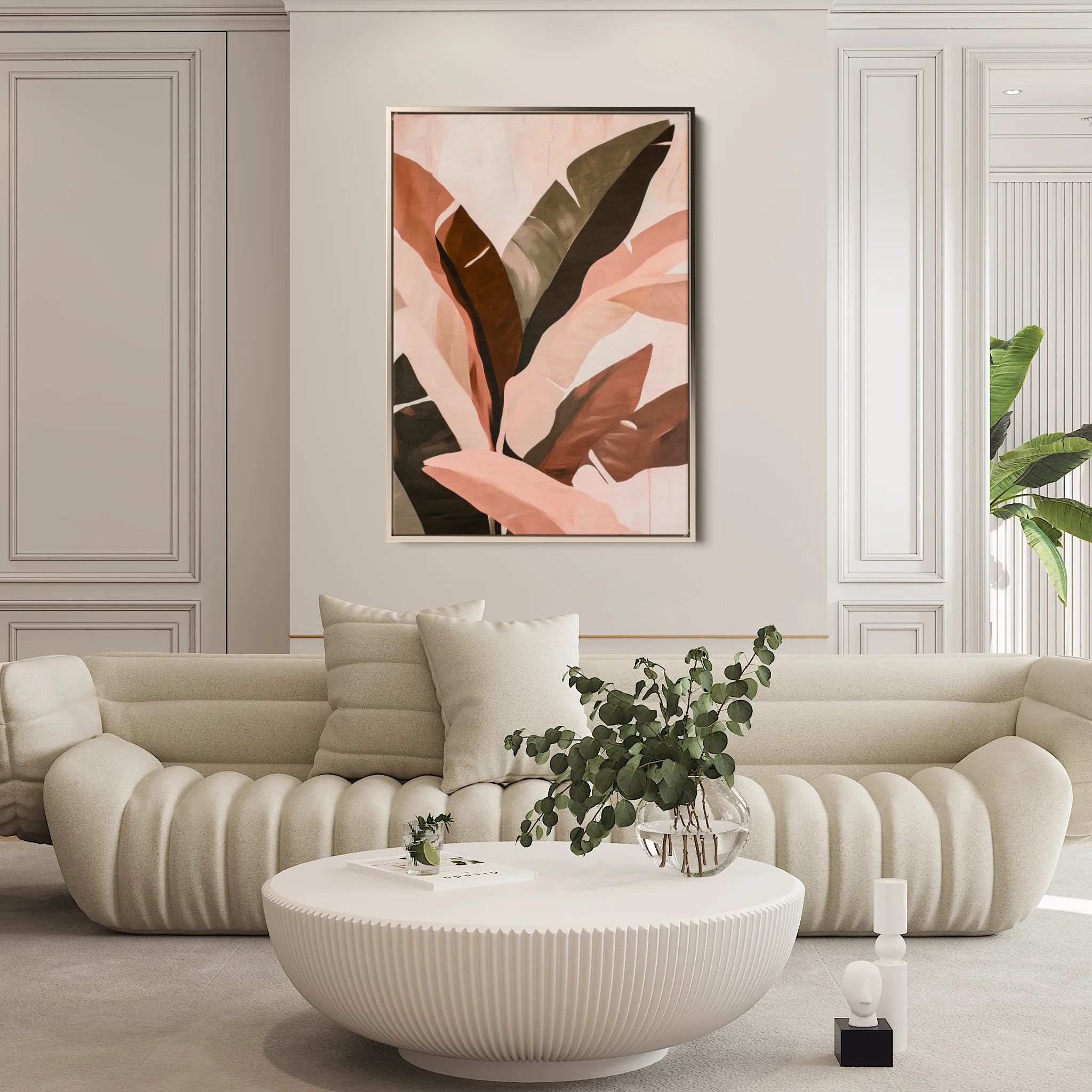 Floral 1514 Canvas Art 18" x 24" / 45 x 60 cm / Black