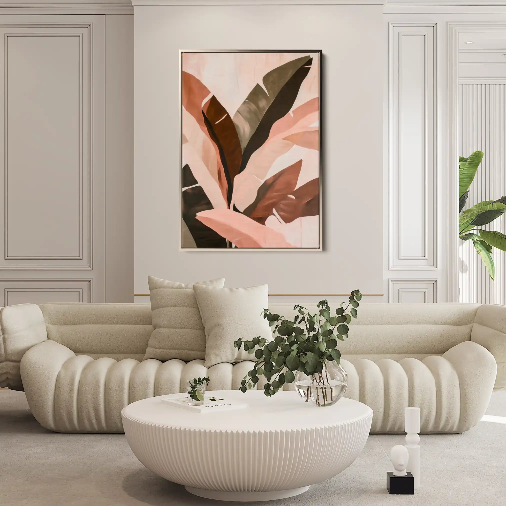 Floral 1514 Canvas Art 60 x 40 cm / Black