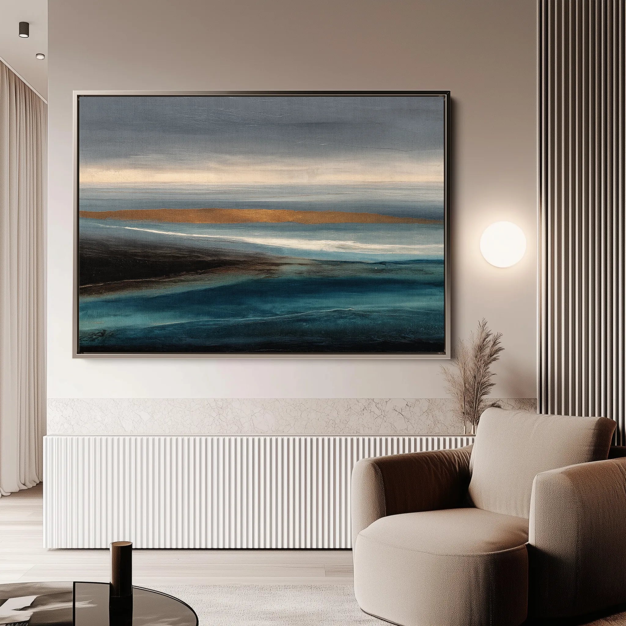 Abstract 1516 Canvas Art 18" x 24" / 45 x 60 cm / Black