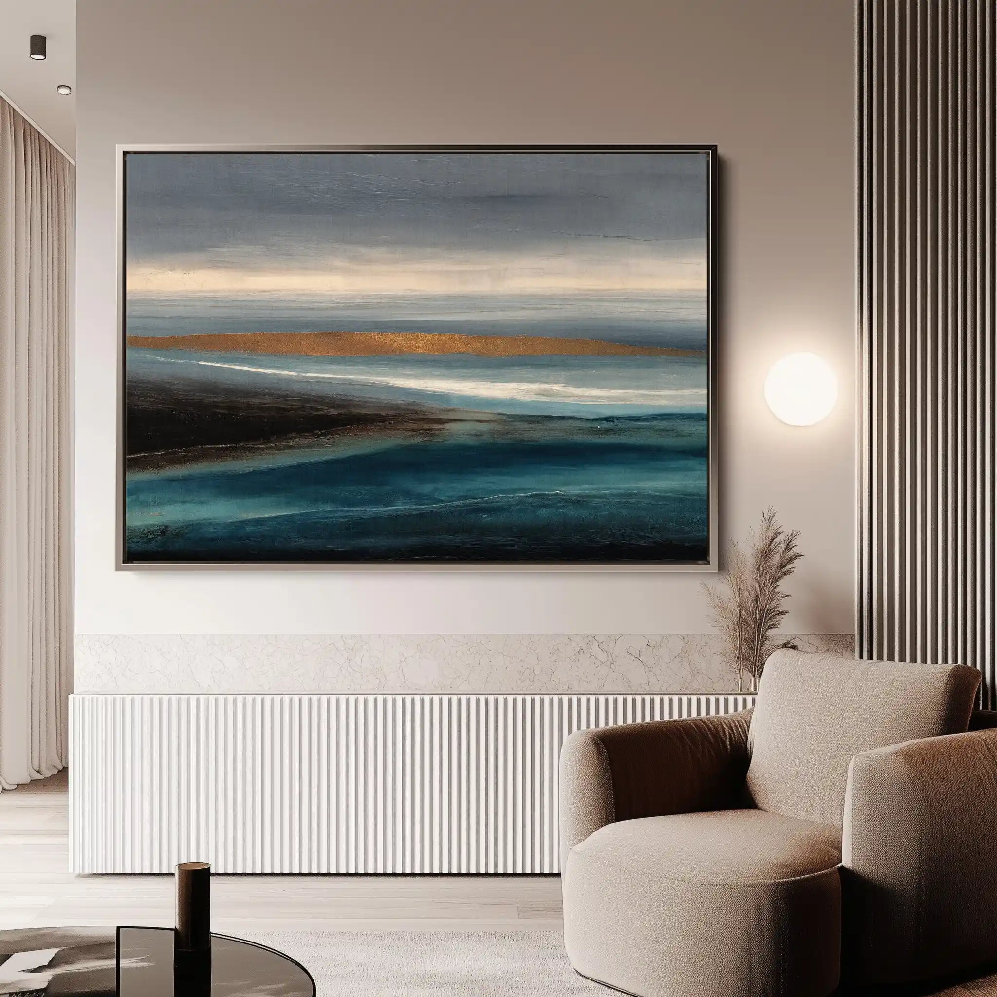 Abstract 1516 Canvas Art 60 x 40 cm / Black