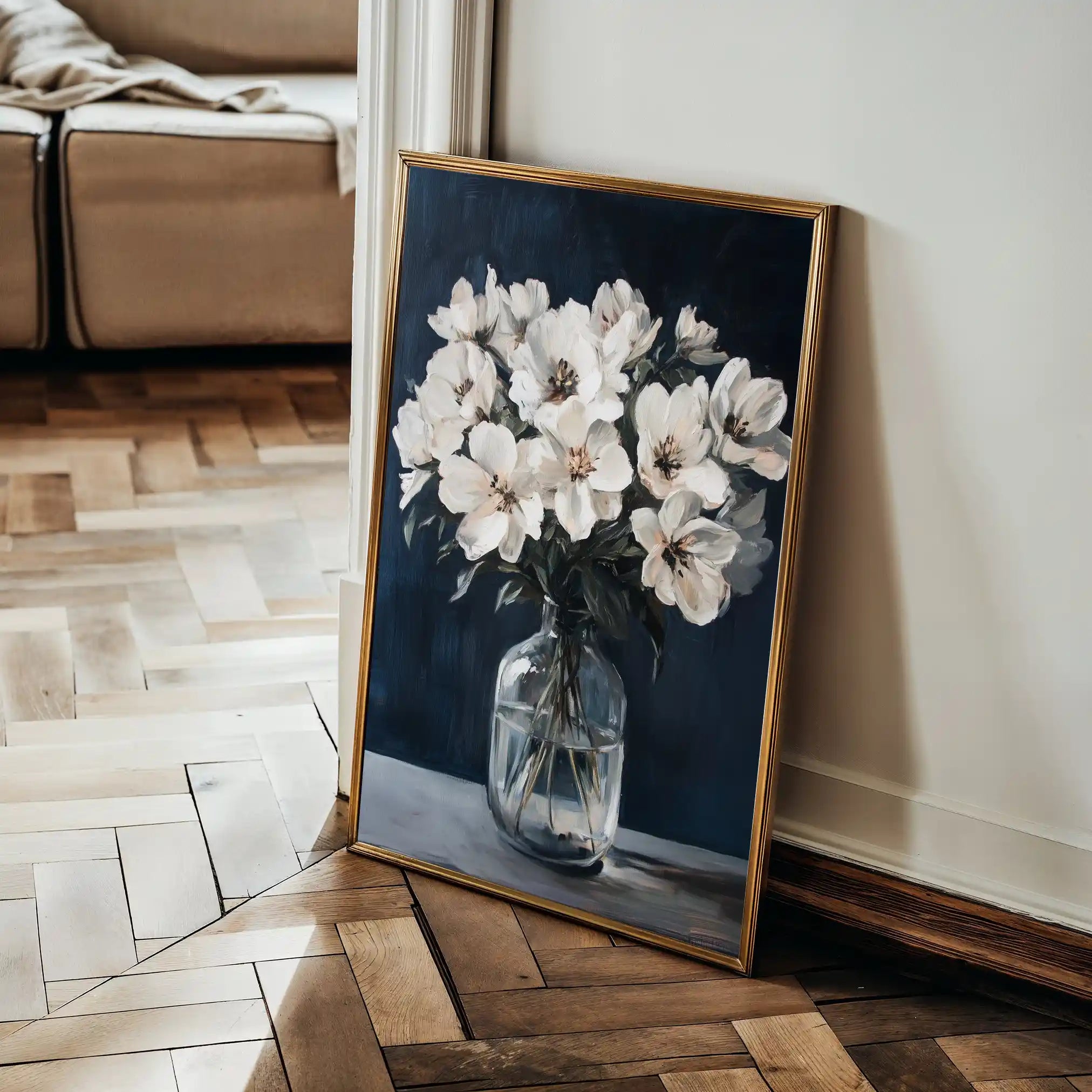 Floral 1516 Canvas Art 60 x 40 cm / Black