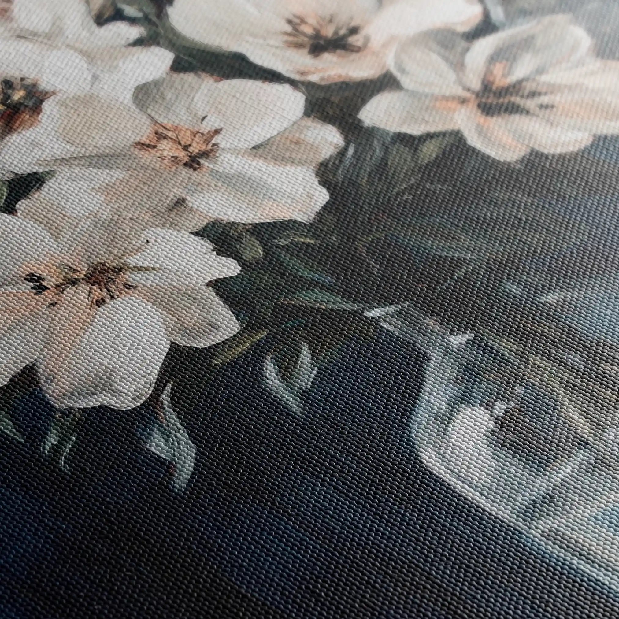 Floral 1516 Canvas Art 60 x 40 cm / Black