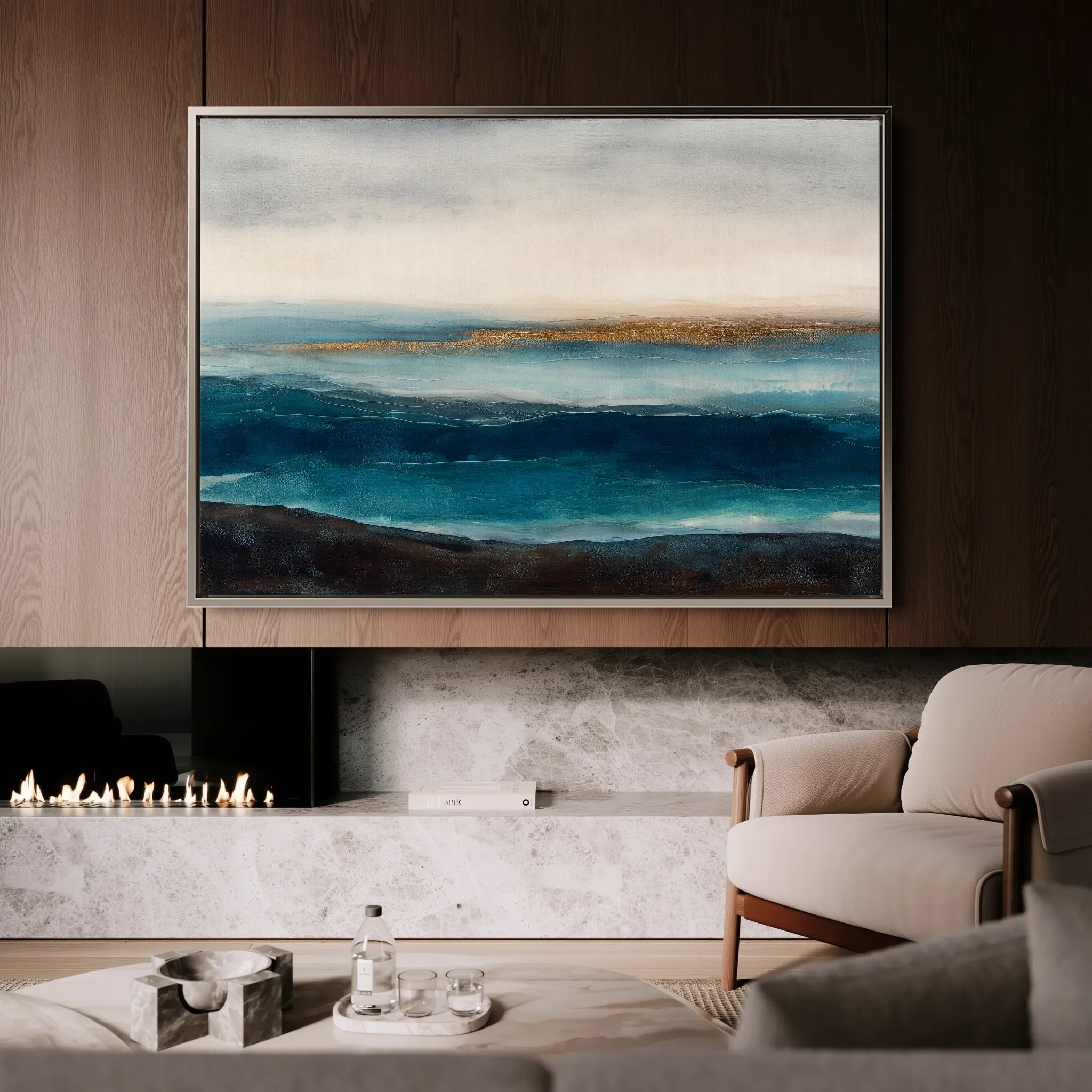 Abstract 1517 Canvas Art 18" x 24" / 45 x 60 cm / Black