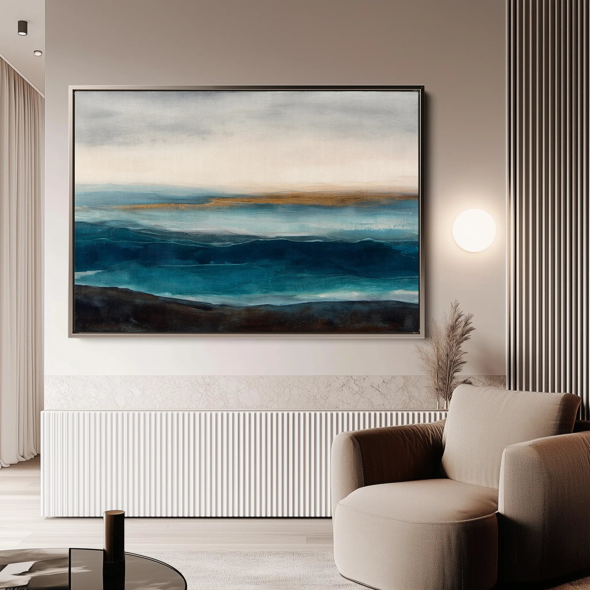 Abstract 1517 Canvas Art 18" x 24" / 45 x 60 cm / Black