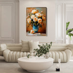 Floral 1517 Canvas Art 18" x 24" / 45 x 60 cm / Black