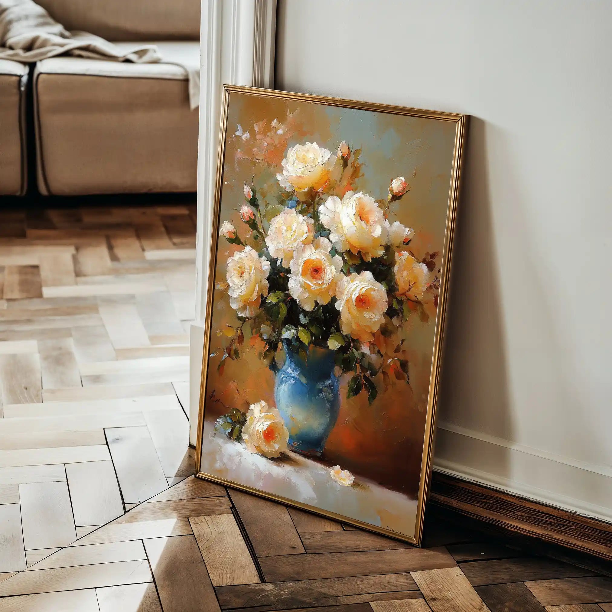 Floral 1517 Canvas Art 60 x 40 cm / Black