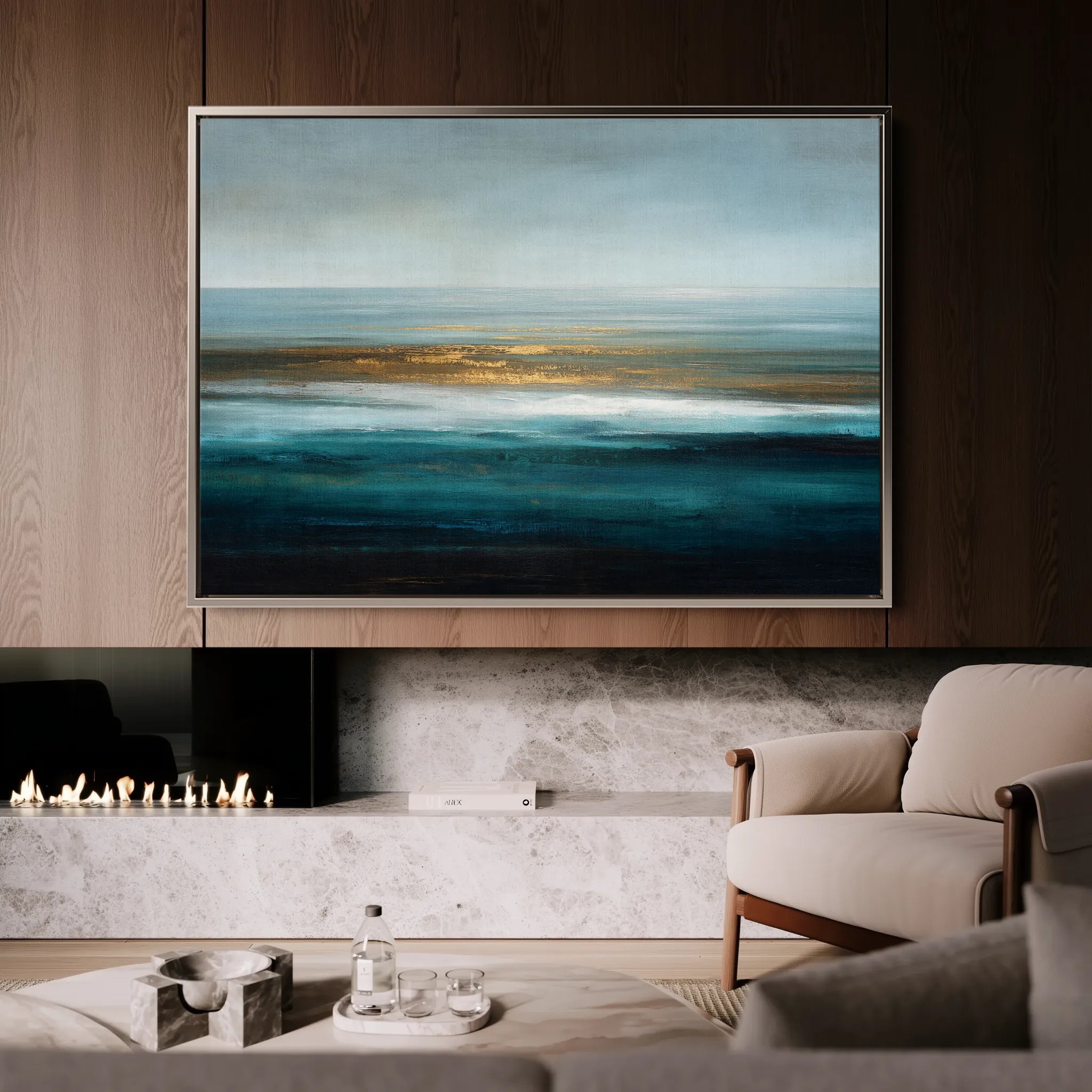 Abstract 1518 Canvas Art 18" x 24" / 45 x 60 cm / Black