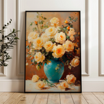 Floral 1518 Canvas Art 18" x 24" / 45 x 60 cm / Black