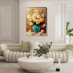 Floral 1518 Canvas Art 18" x 24" / 45 x 60 cm / Black