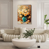 Floral 1518 Canvas Art 18" x 24" / 45 x 60 cm / Black