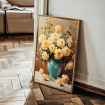 Floral 1518 Canvas Art 18" x 24" / 45 x 60 cm / Black