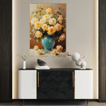 Floral 1518 Canvas Art 18" x 24" / 45 x 60 cm / Black
