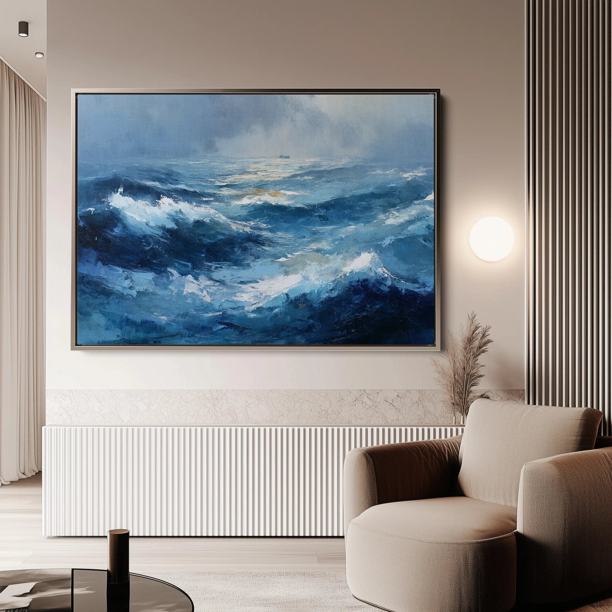 Abstract 1519 Canvas Art 18" x 24" / 45 x 60 cm / Black