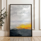 Abstract 152 Canvas Art 18" x 24" / 45 x 60 cm / Black
