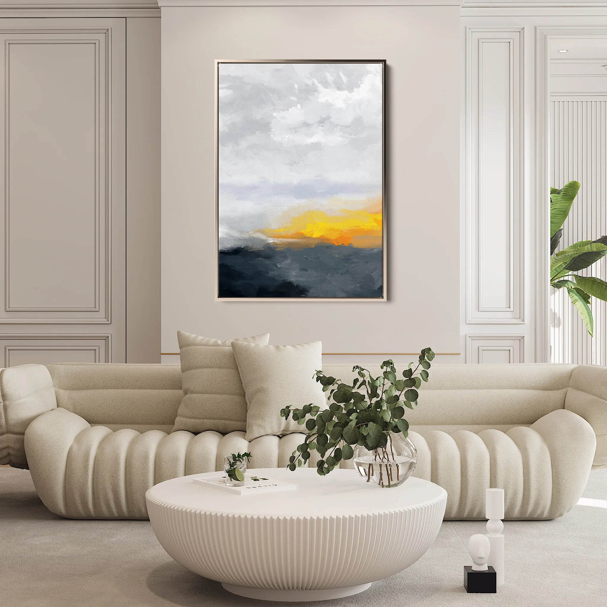 Abstract 152 Canvas Art 18" x 24" / 45 x 60 cm / Black