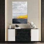 Abstract 152 Canvas Art 18" x 24" / 45 x 60 cm / Black