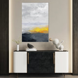 Abstract 152 Canvas Art 18" x 24" / 45 x 60 cm / Black