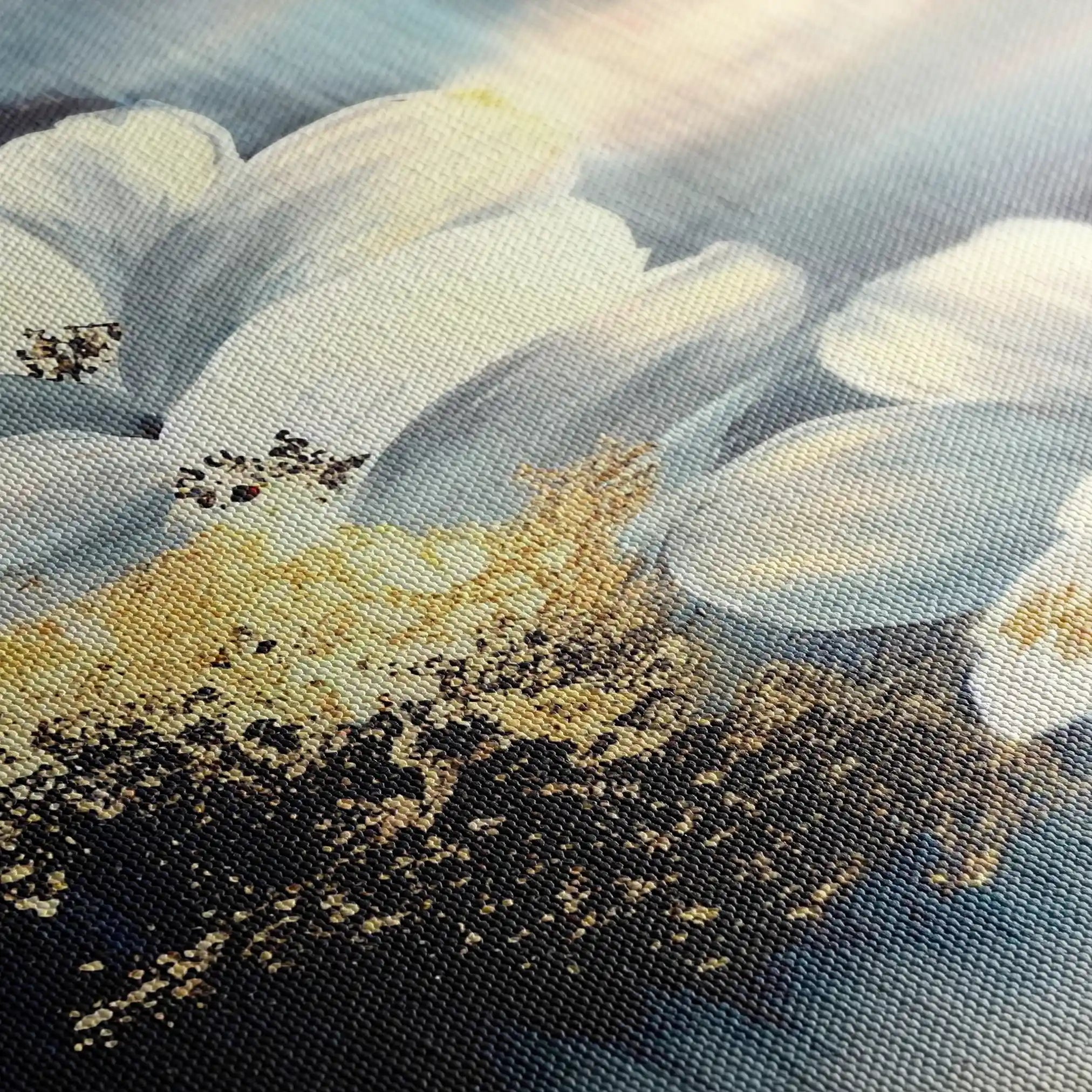 Floral 152 Canvas Art 60 x 40 cm / Black