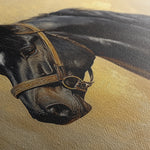 Horses 152 Canvas Art 18" x 24" / 45 x 60 cm / Black