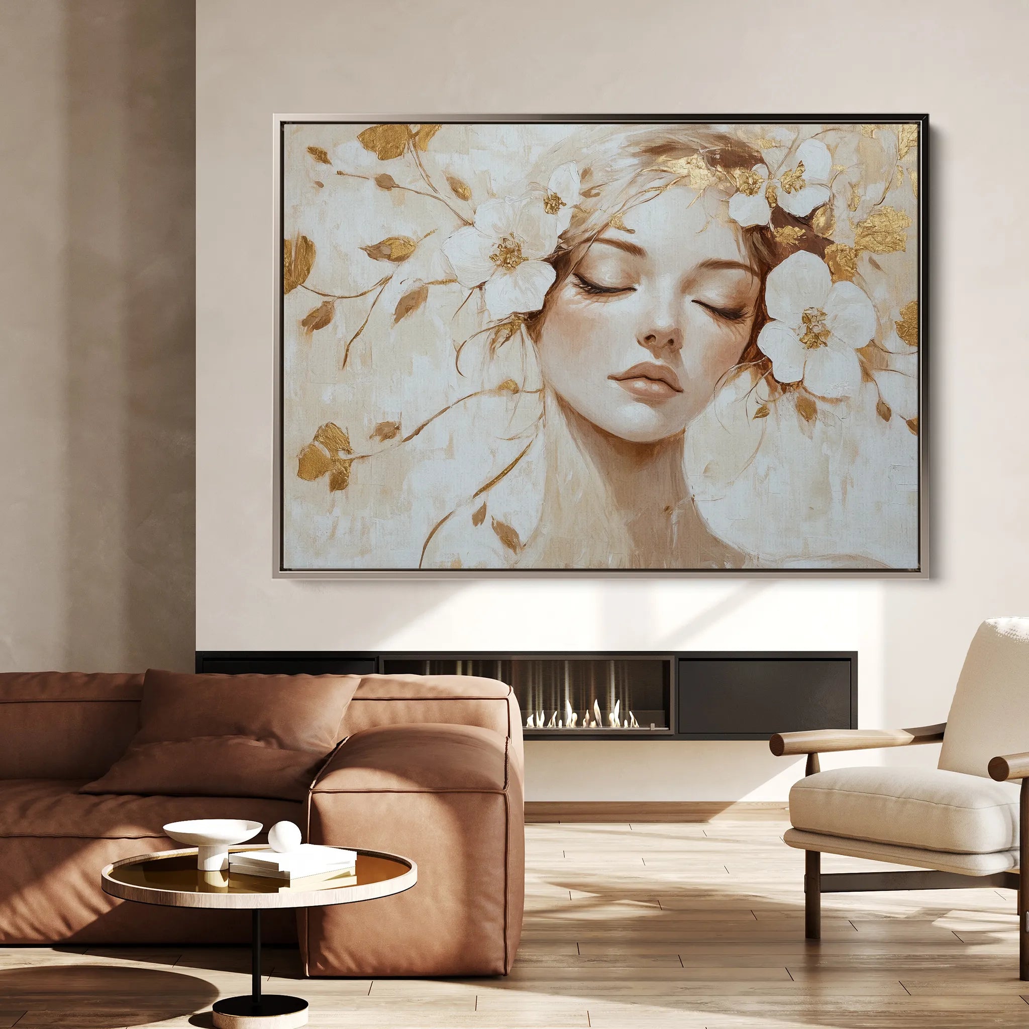 Portrait 152 Canvas Art 18" x 24" / 45 x 60 cm / Black