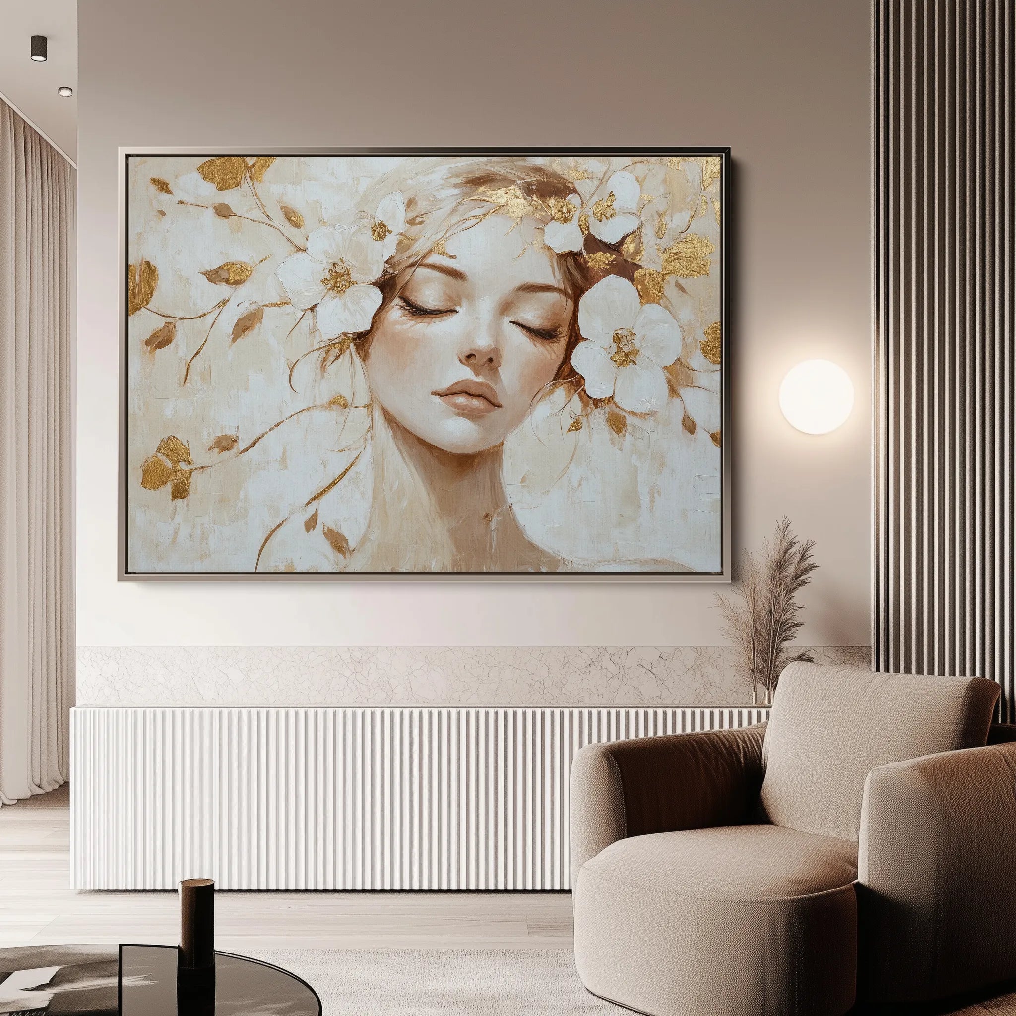 Portrait 152 Canvas Art 18" x 24" / 45 x 60 cm / Black