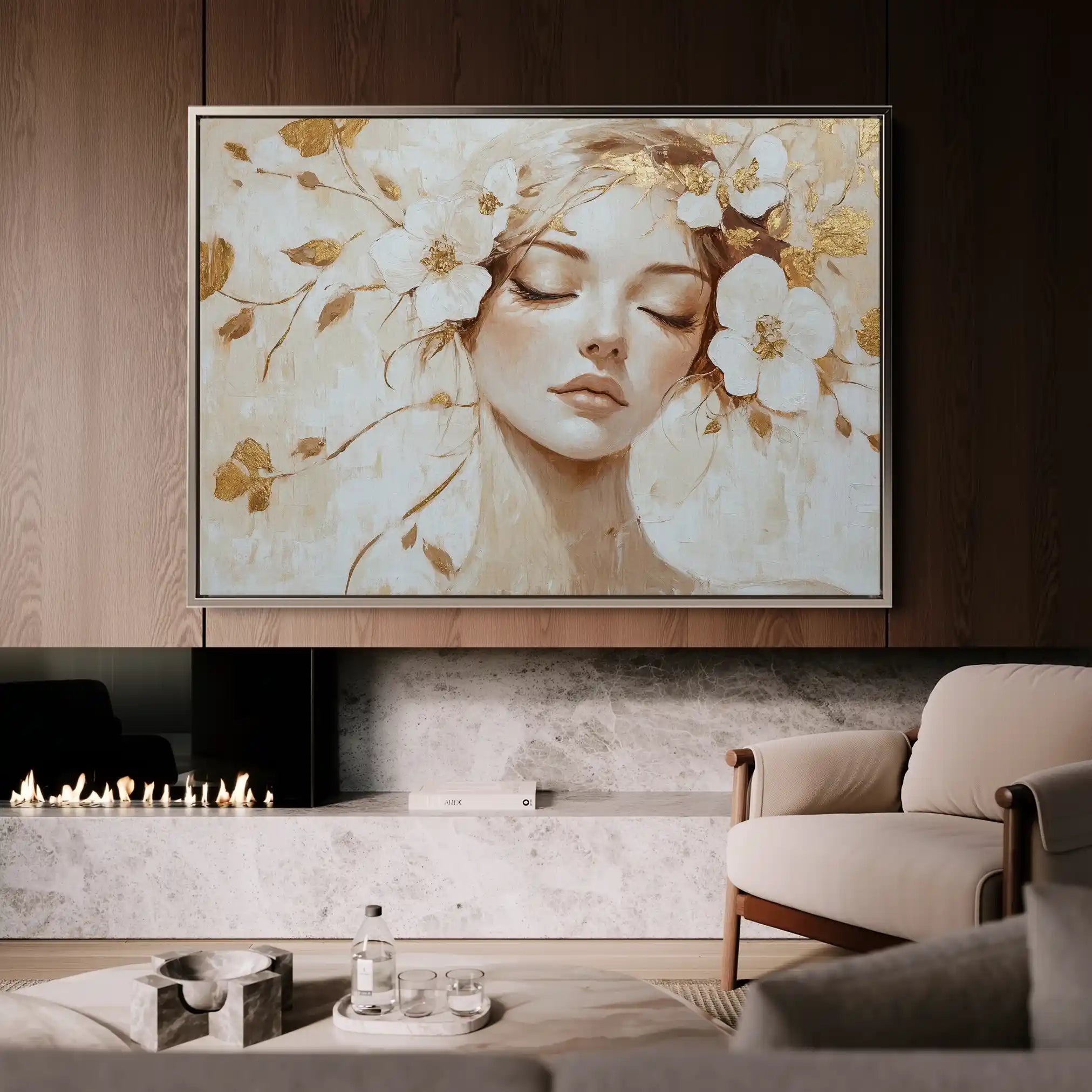 Portrait 152 Canvas Art 60 x 40 cm / Black