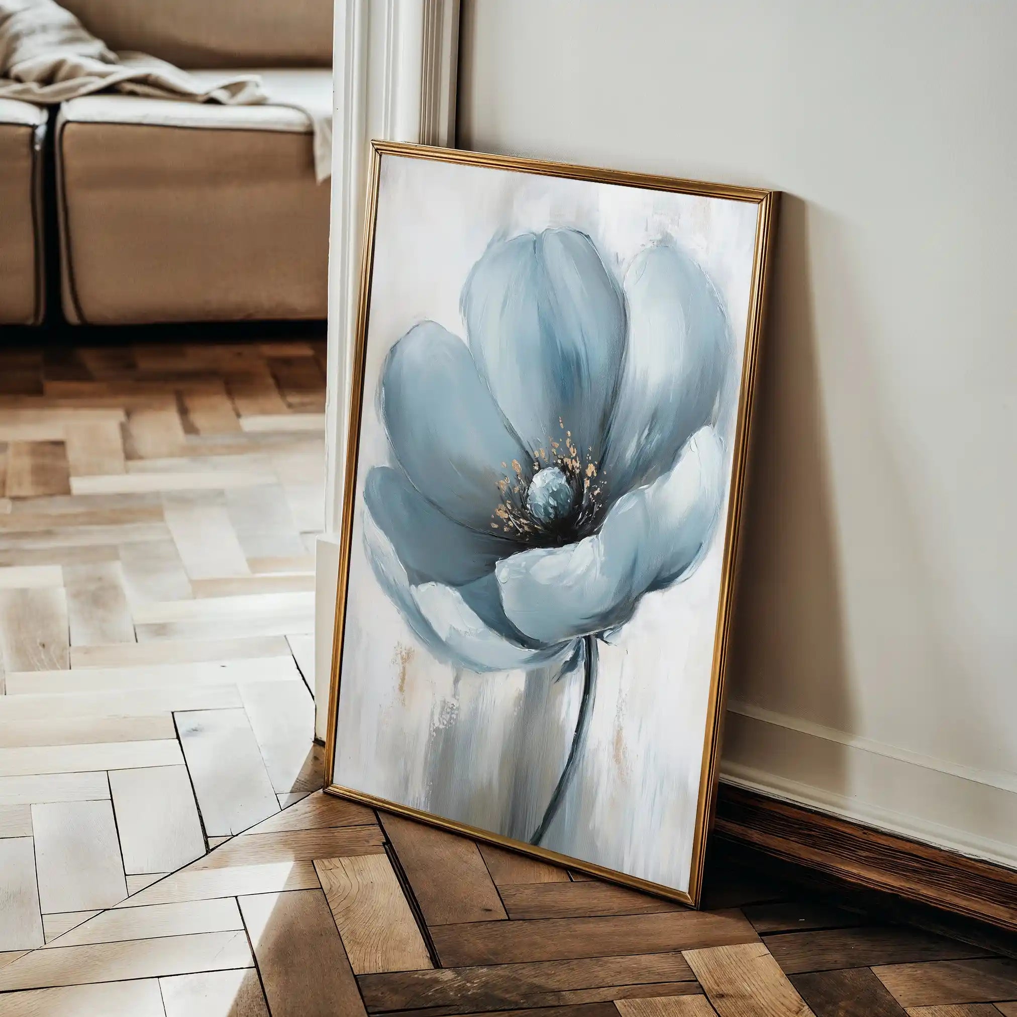 Floral 1521 Canvas Art 60 x 40 cm / Black