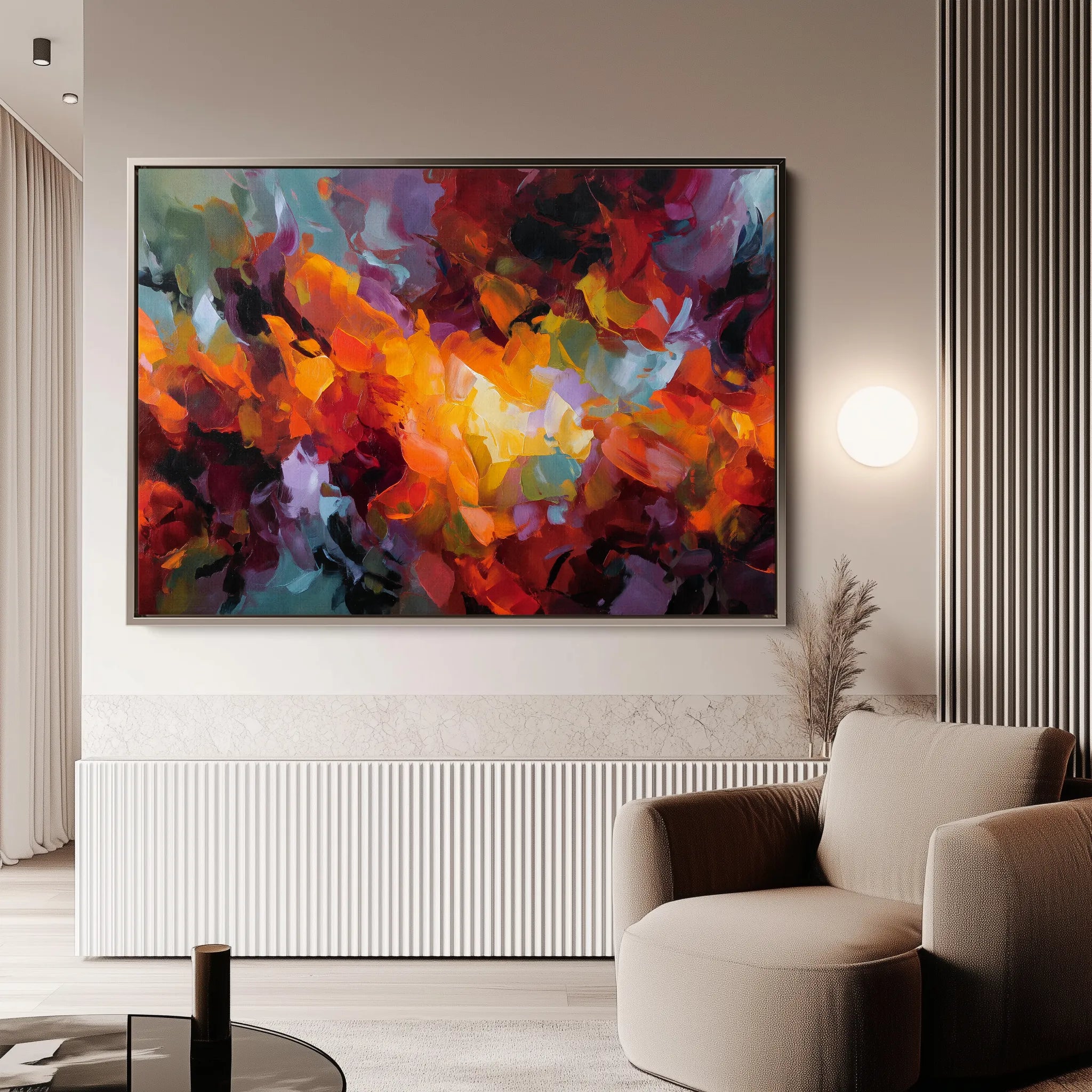 Abstract 1522 Canvas Art 18" x 24" / 45 x 60 cm / Black