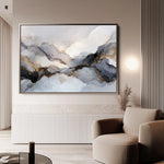 Abstract 1523 Canvas Art 18" x 24" / 45 x 60 cm / Black