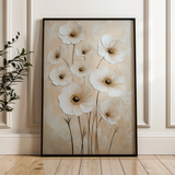 Floral 1523 Canvas Art 18" x 24" / 45 x 60 cm / Black