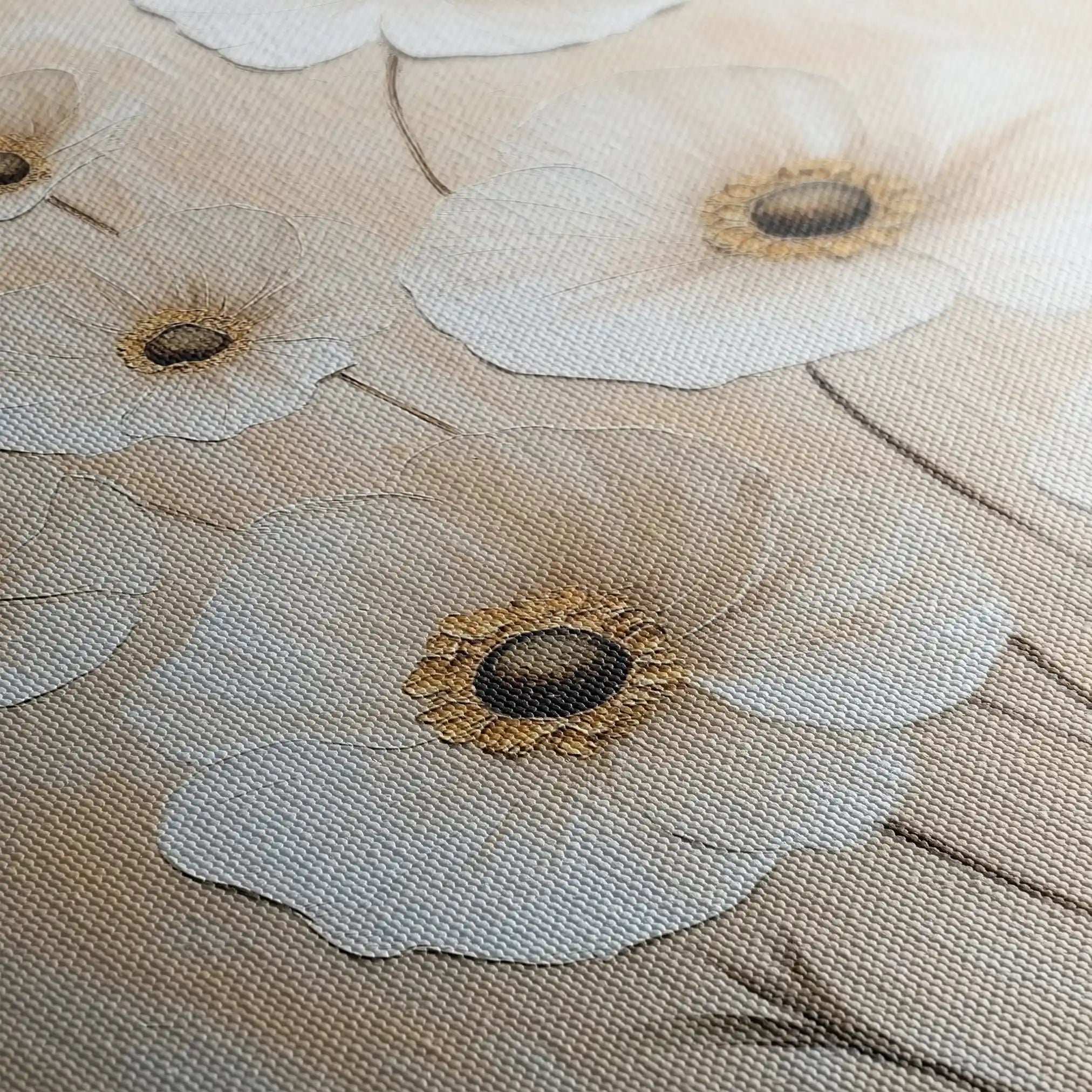 Floral 1523 Canvas Art 60 x 40 cm / Black