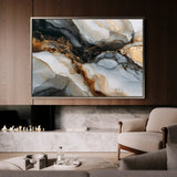 Abstract 1524 Canvas Art 18" x 24" / 45 x 60 cm / Black