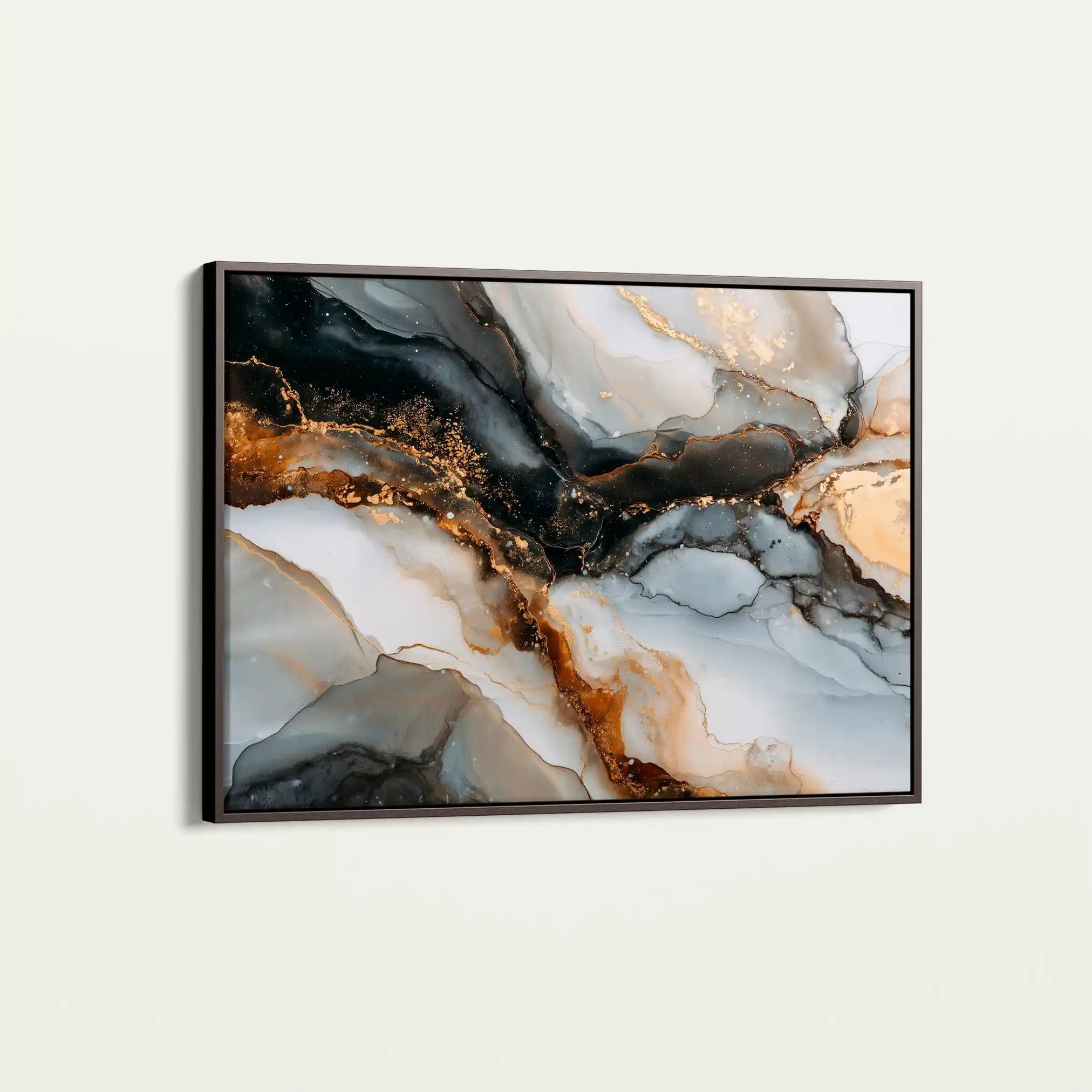 Abstract 1524 Canvas Art 60 x 40 cm / Black