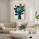 Floral 1525 Canvas Art 18" x 24" / 45 x 60 cm / Black
