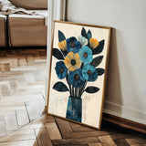 Floral 1525 Canvas Art 18" x 24" / 45 x 60 cm / Black